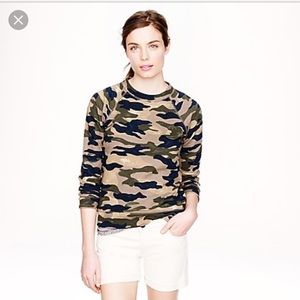 J crew camo sweatshirt sz M